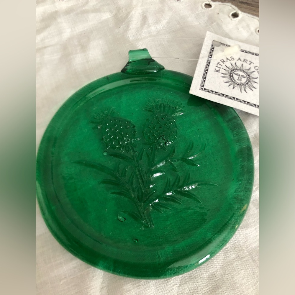 Kitras Art Glass Thistle Suncatcher - Picture 2 of 8